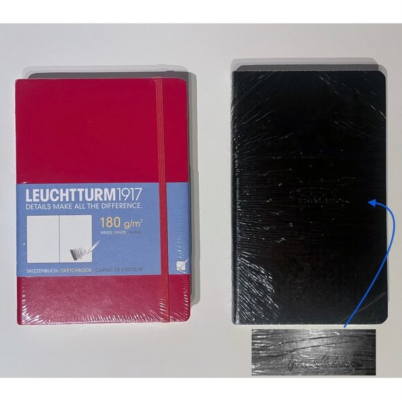 NWT Sealed Leuchtturm1917 A5 Sketchbook in Berry + Journalbooks Branded Notebook - Picture 1 of 2